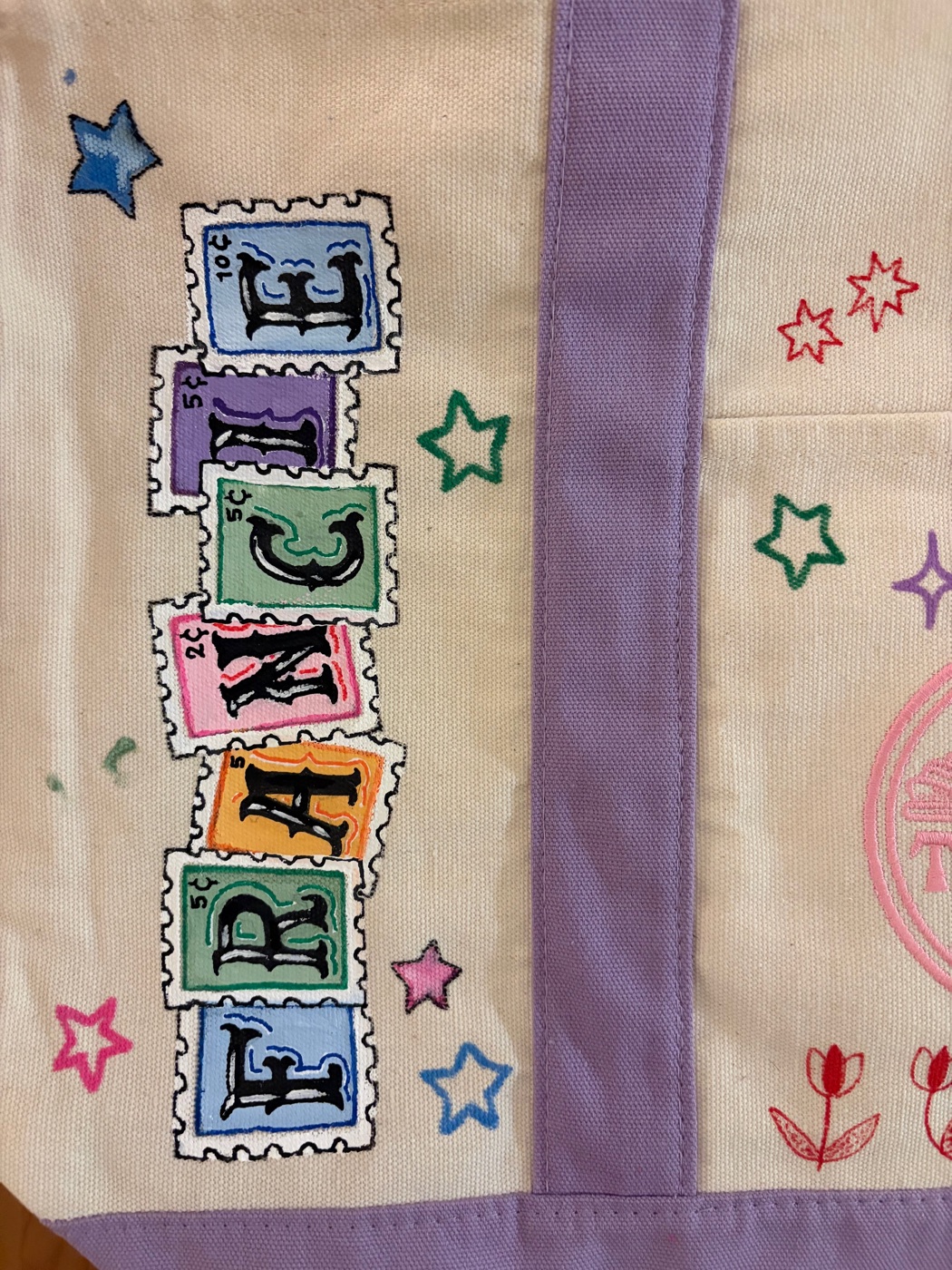 Postage stamps. Commission by Olive Arts.